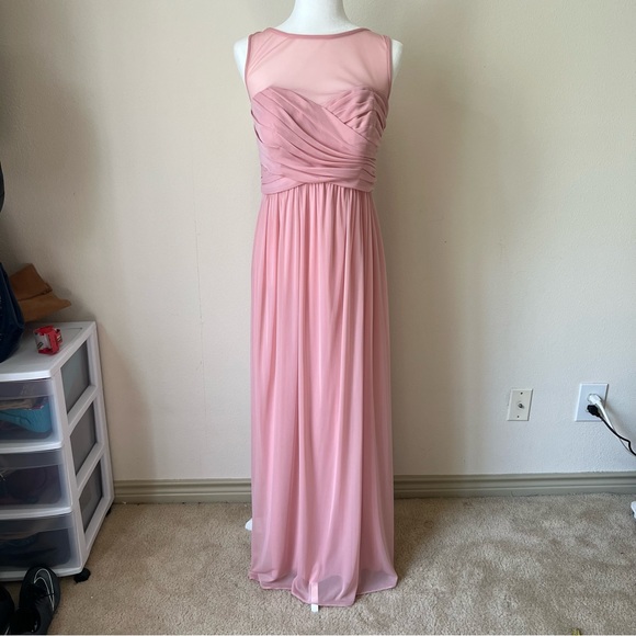 David's Bridal Dresses & Skirts - David’s Bridal Long Mesh Illusion Sweetheart Neckline Dress